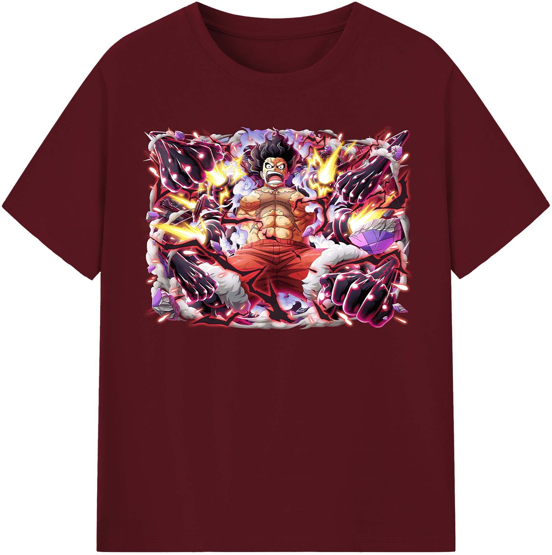 ワンピース モンキー・D・ルフィ ONE PIECE Monkey D. Luffy 綿100％半袖Tシャツ（フロントプリント）